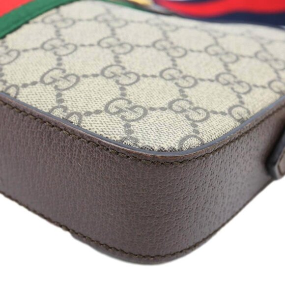 Gucci  Ophidia Small Web GG Supreme Canvas Wristlet Shoulder Bag Beige 699439 - Picture 6 of 15